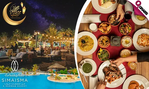 Dine Under the Stars! Iftar Buffet with Pool & Beach Access at Simaisma A Murwab Resort!
